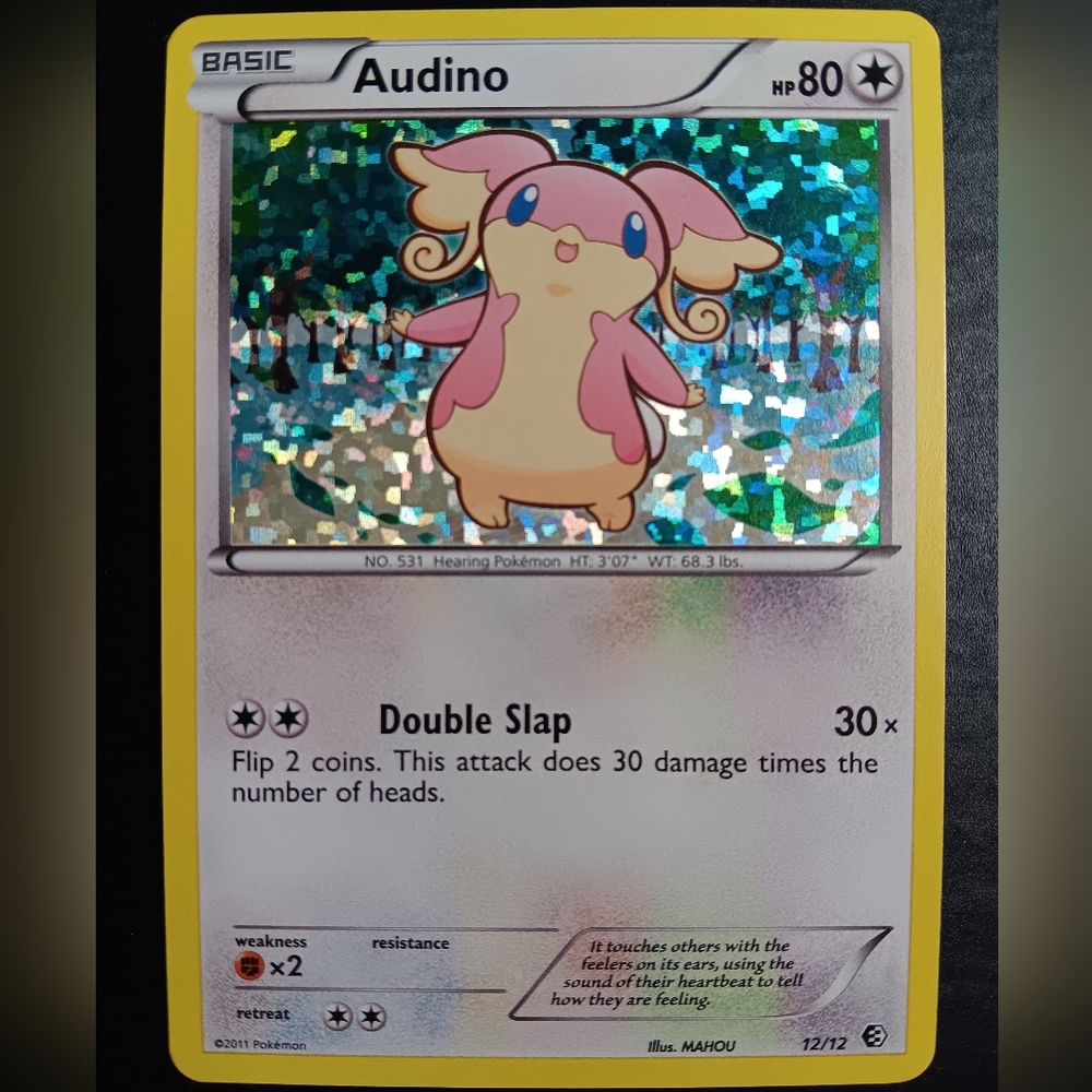 Audino Pokemon Card - 2011 McDonalds Promo Card - 12/12 Rare Holo